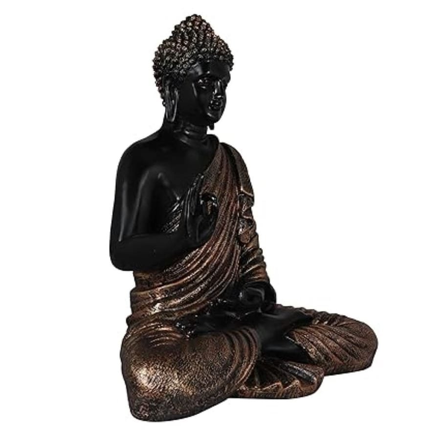 SMD Black And Gold Shading Resin Buddha Statue photo 2