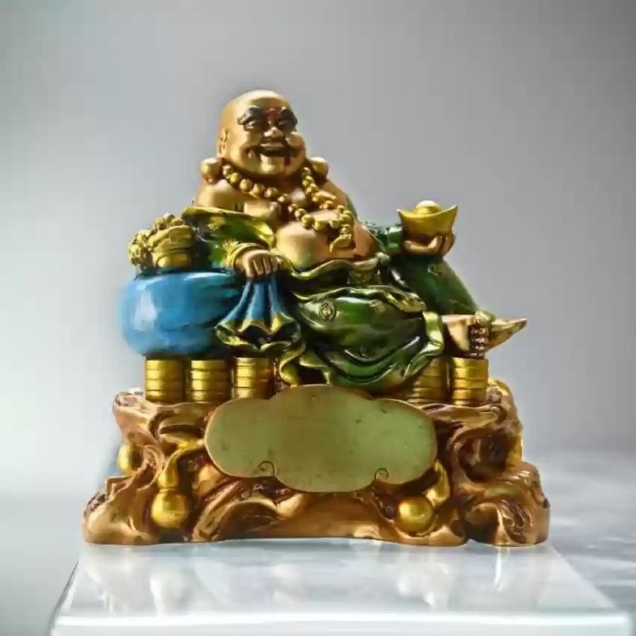 Resin Laughing Buddha Sitting Statue photo 2