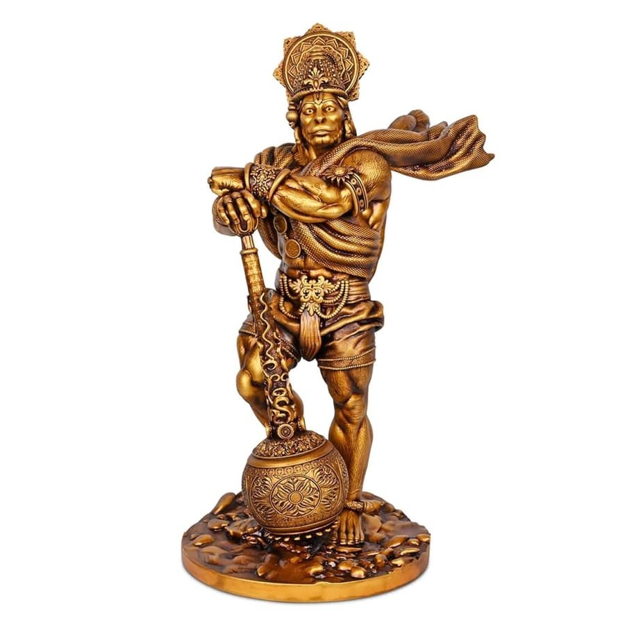 Gold Bahuwali Hanuman Statue photo 3
