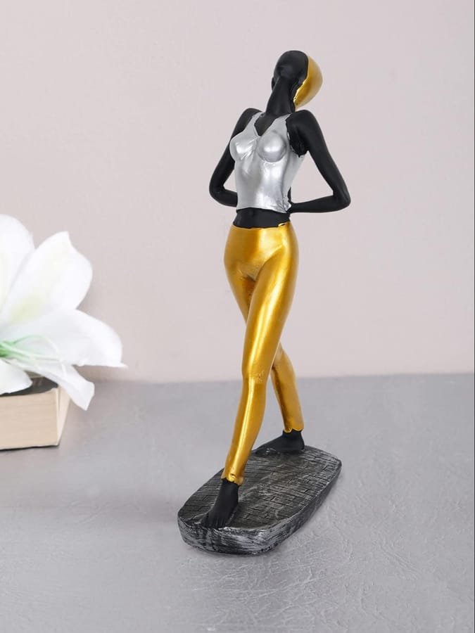 Resin Standing Back Yoga Statue