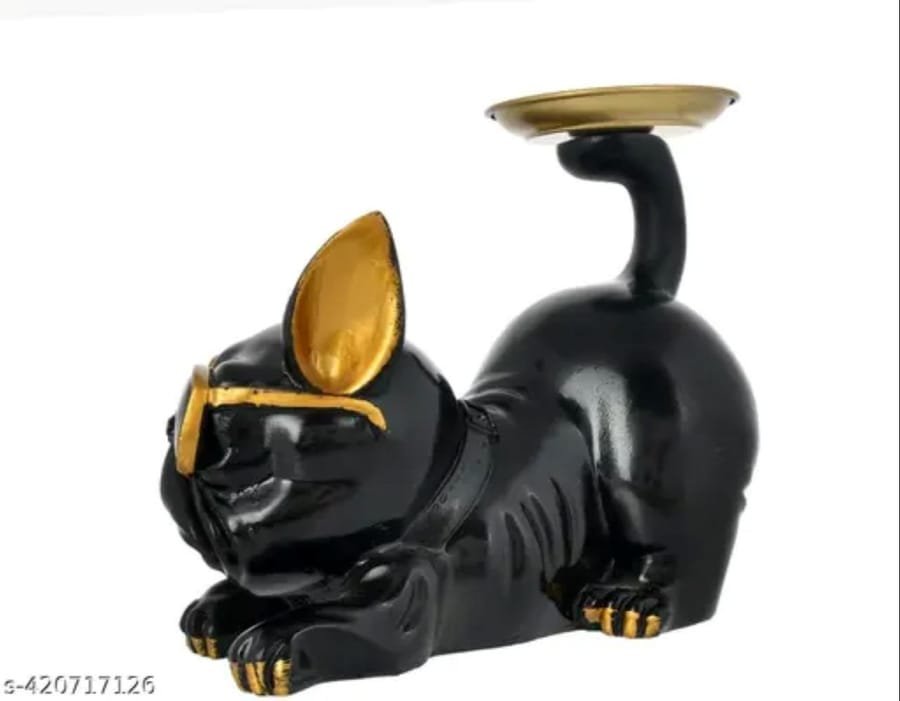 Sutta Dog Platter Resin Statue photo 2