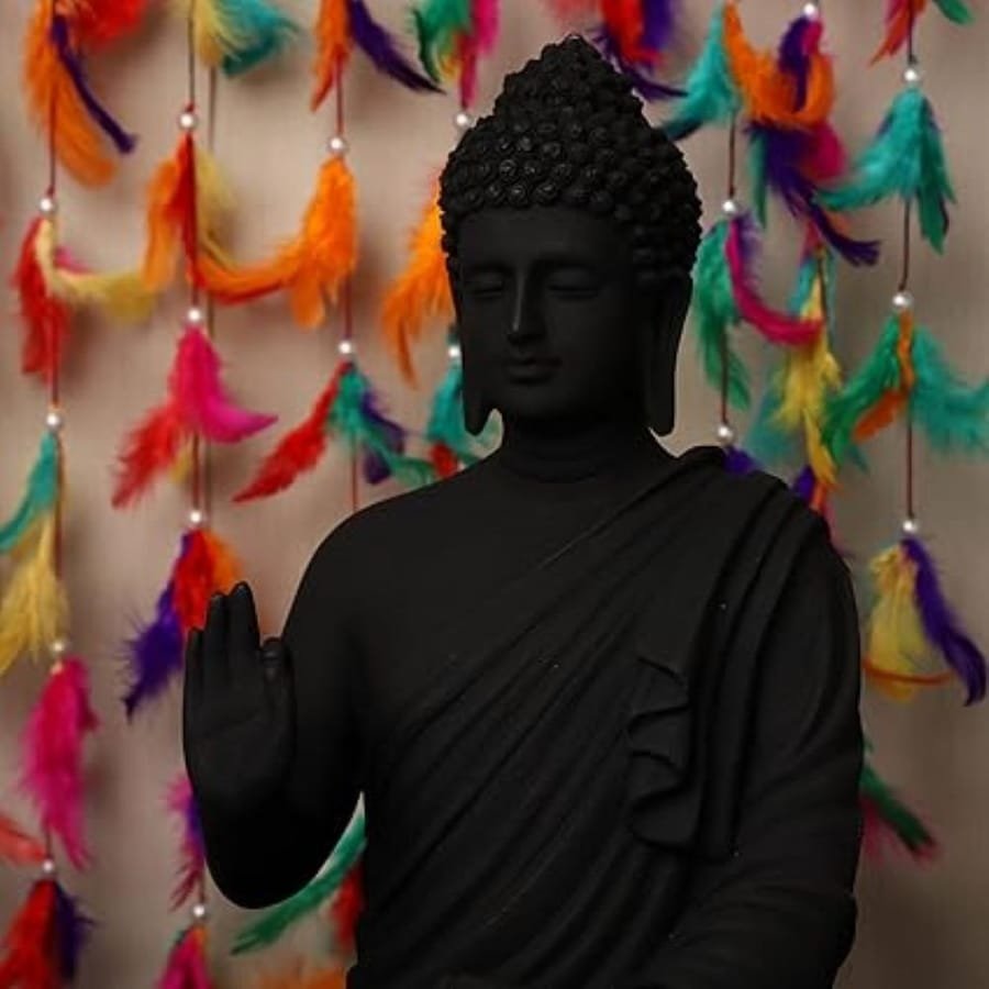 SMD Black Resin Buddha Statue