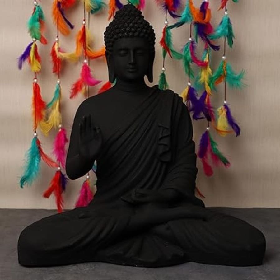 SMD Black Resin Buddha Statue photo 3