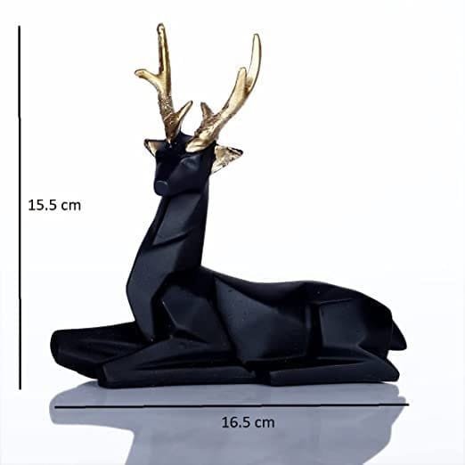 Handicraft Resin So of 2 Black Deer Showpiece for home decor Corporate Gifts, Wedding Gifts photo 3