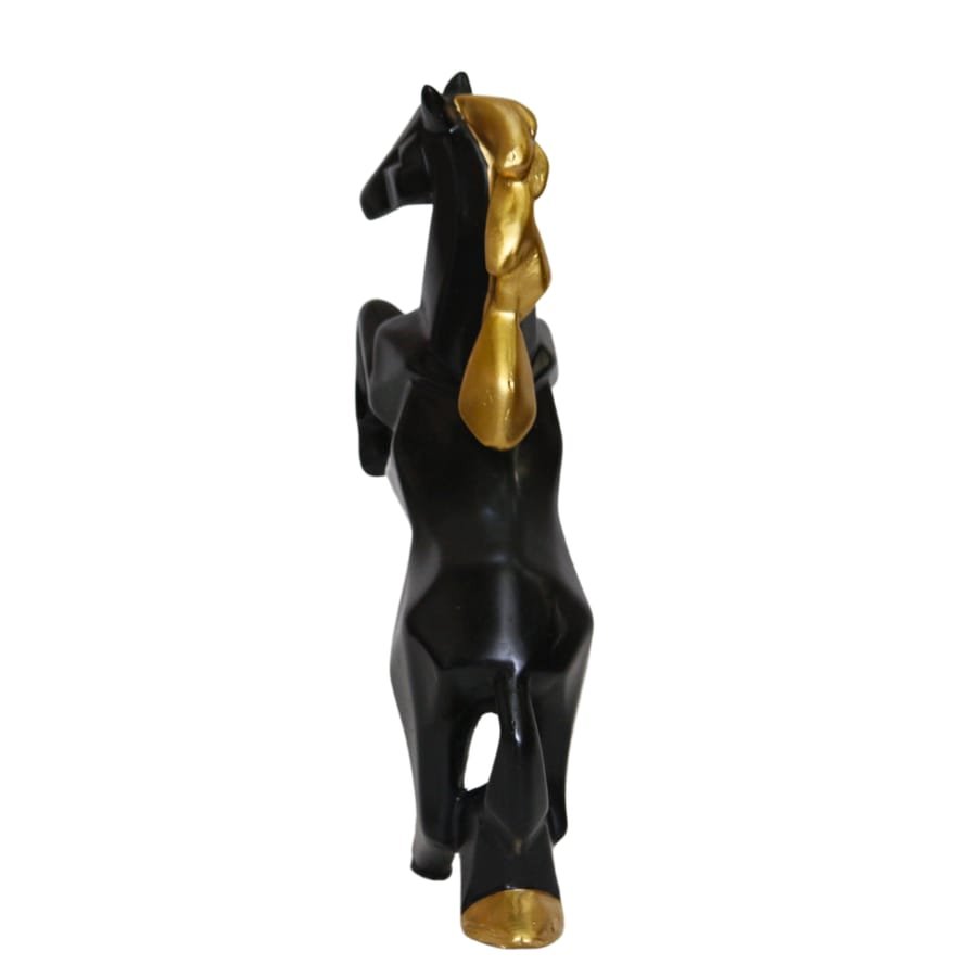 Polyresin Black Jumping Horse Statue For Table Decor Manufacturer And Wholesaler photo 6
