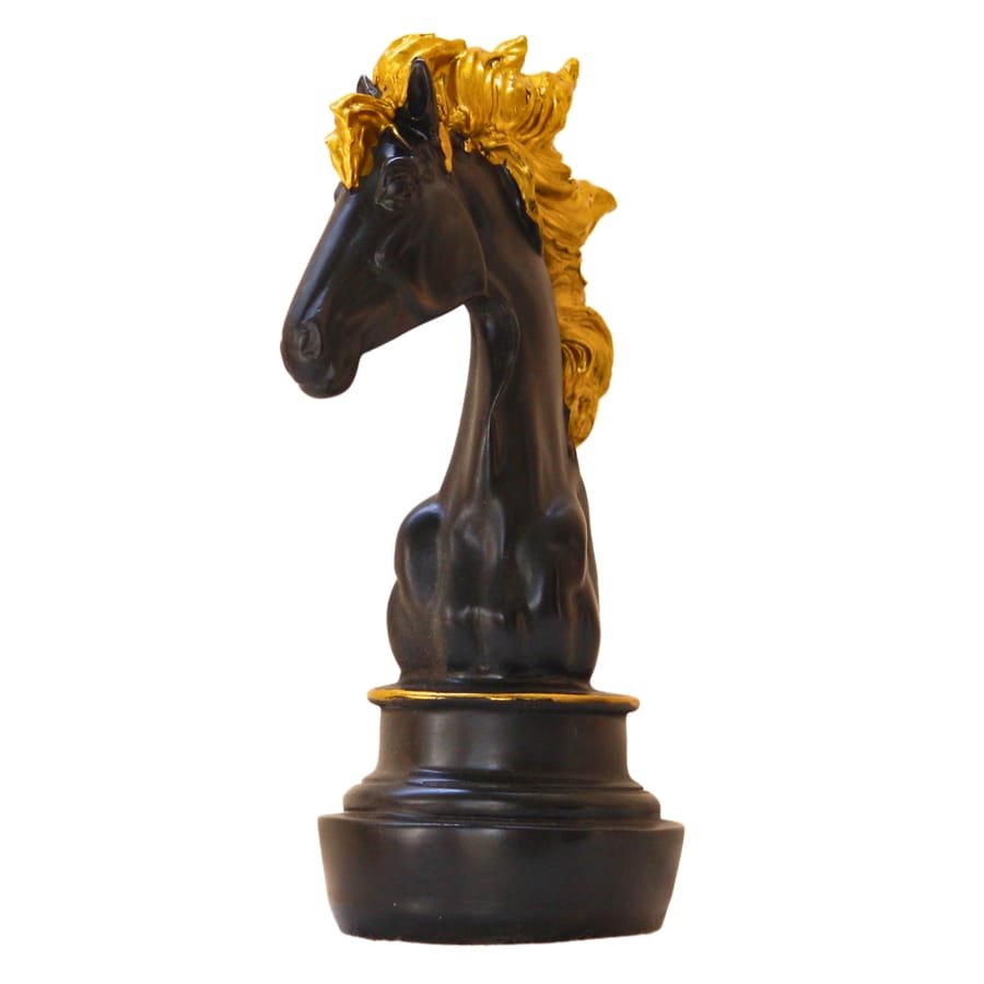 Gold And Black Shaded Horse Polyresin Statue Corporate Gifts, Wedding Gifts photo 6