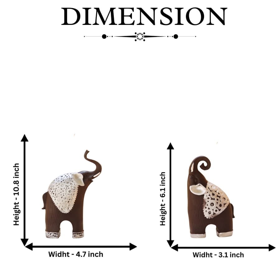 Pair Of Resin Elephants Statue Corporate Gifts, Wedding Gifts photo 2