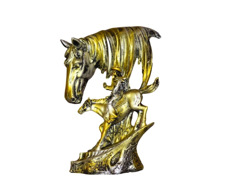 Cowboy with Horse Statues photo 3