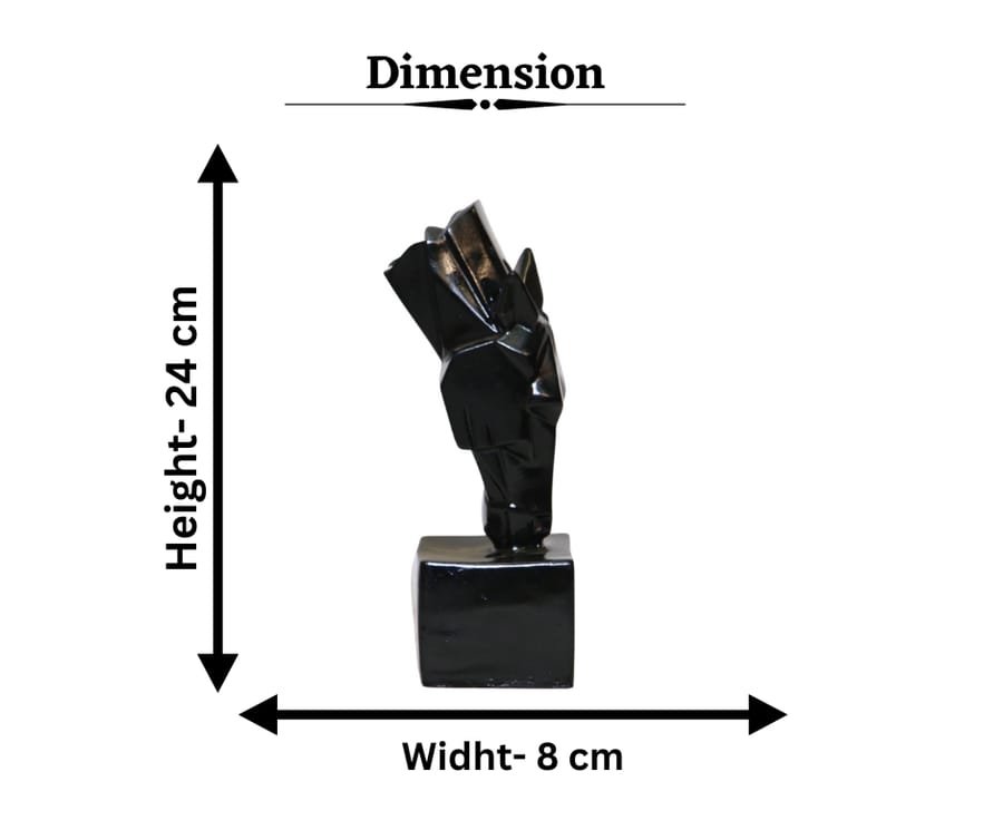 Handicraft Resin Black Horse Animal Showpiece for home decor Corporate Gifts, Wedding Gifts photo 2