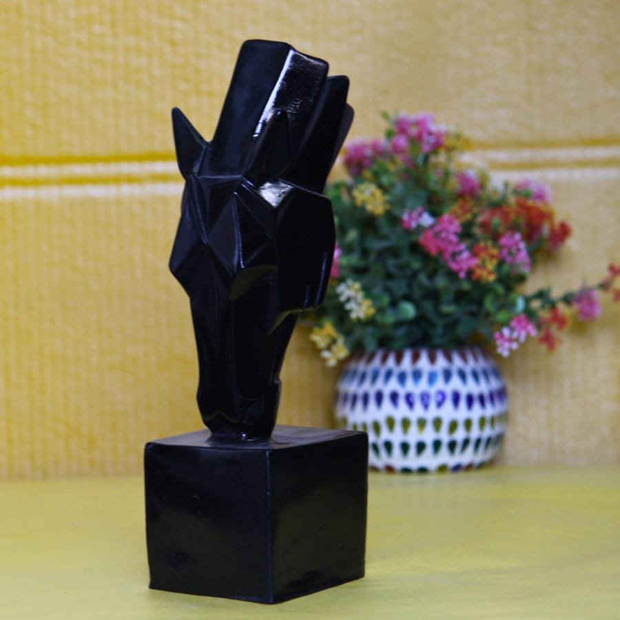 Handicraft Resin Black Horse Animal Showpiece for home decor Corporate Gifts, Wedding Gifts photo 7
