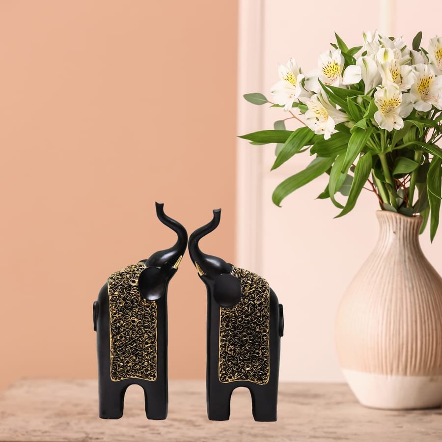 Resin Elephant Pair Statue Manufacturer Corporate Gifts, Wedding Gifts