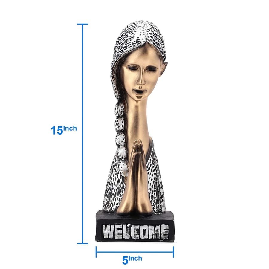 Welcome Silver Lady Statue Showpiece Corporate Gifts, WeddingGifts photo 2