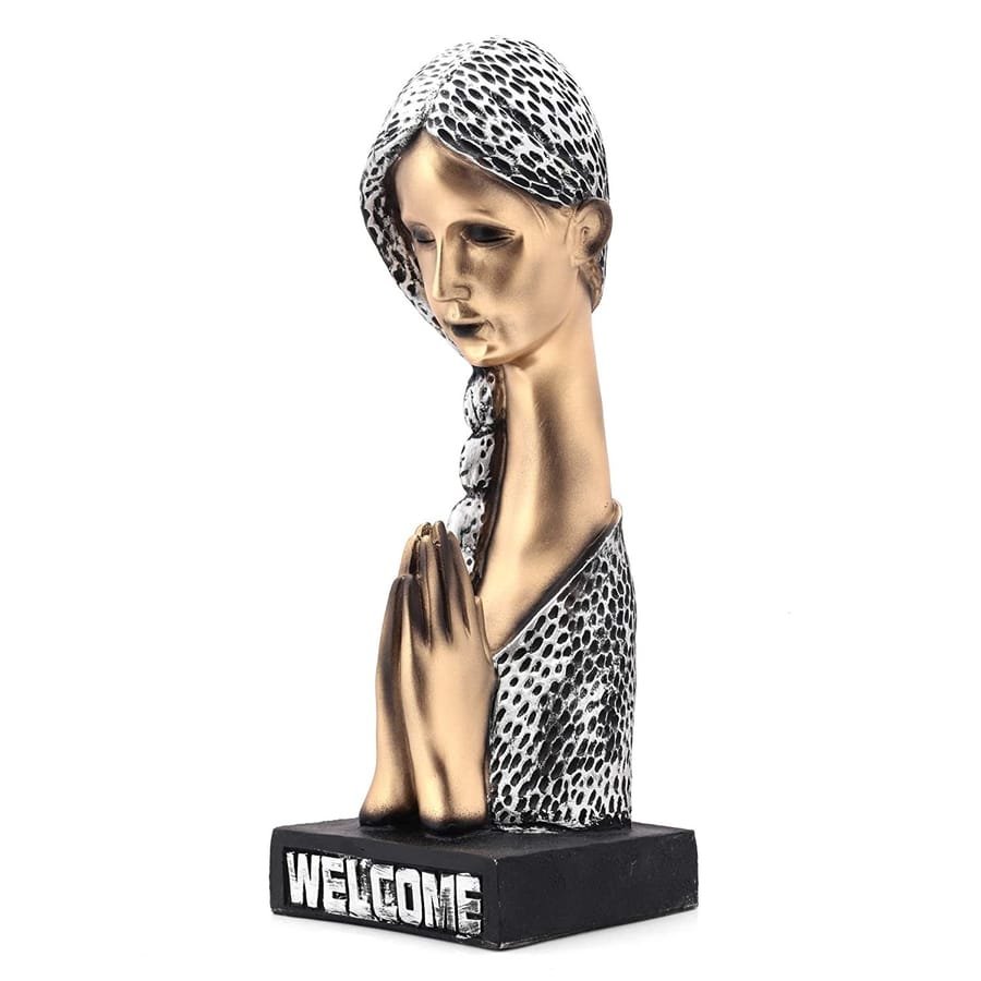 Welcome Silver Lady Statue Showpiece Corporate Gifts, WeddingGifts photo 3