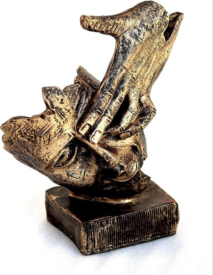 Handicraft Resin Golden Antique Face Mask Statue Corporate Gifts, Wedding Gifts photo 4