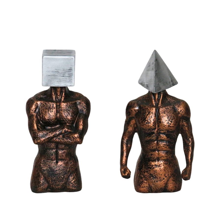 Set of 2 Resin Human Statue photo 9