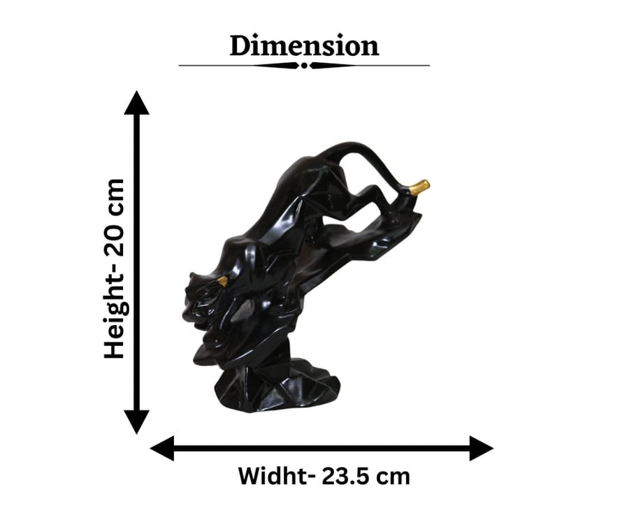Handicraft Resin black Panther Animal Showpiece for home decor Corporate Gifts, Wedding Gifts photo 3