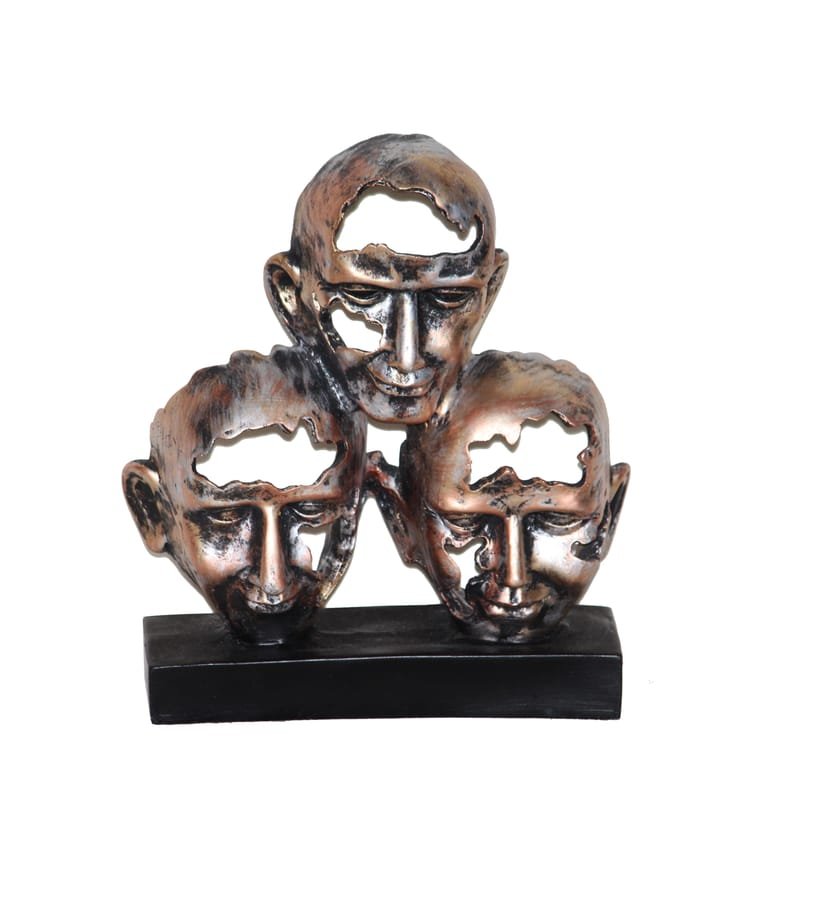 Creative New Statue Real Human Face photo 2