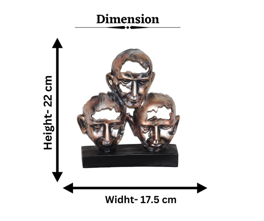 Creative New Statue Real Human Face photo 3