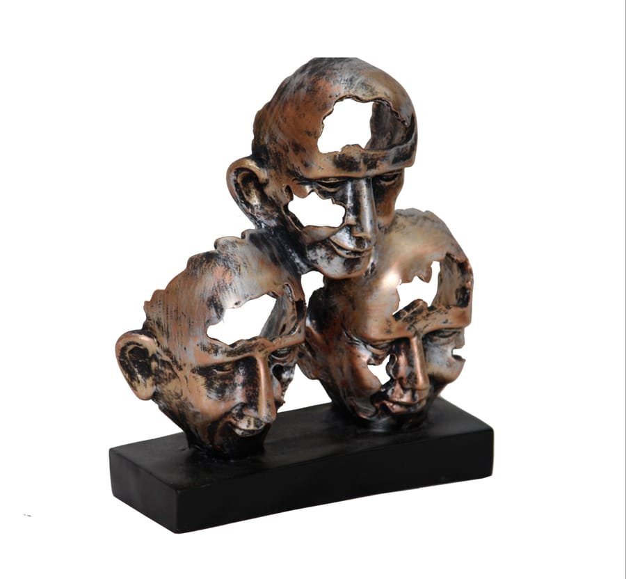 Creative New Statue Real Human Face photo 5