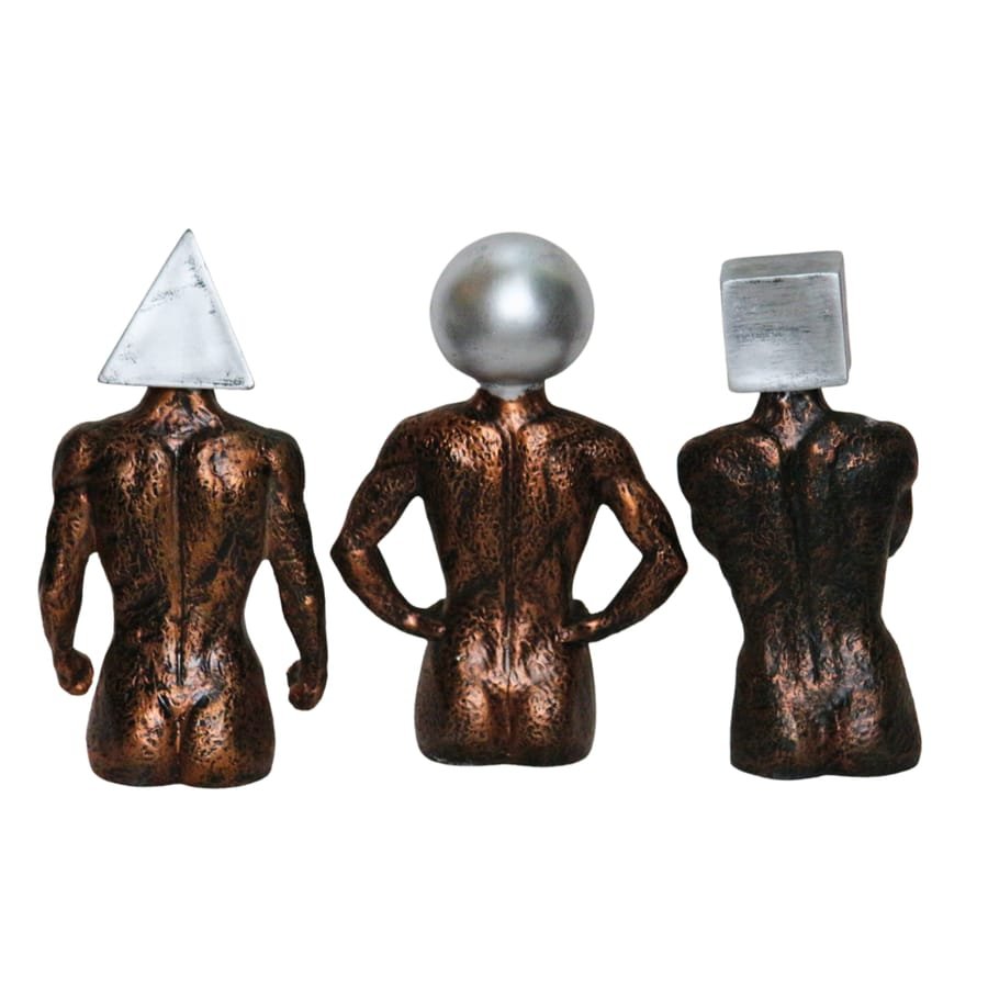 Set of 3 Resin Human Statue photo 5