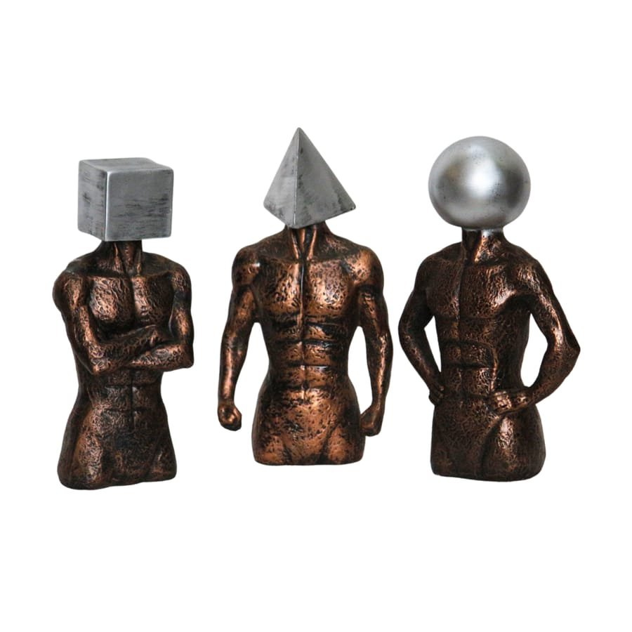 Set of 3 Resin Human Statue photo 9