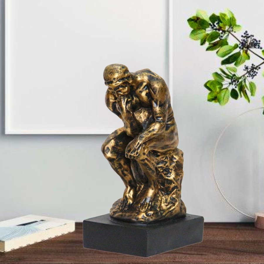 Handicraft Resin Golden Antique Man Statue for home decor Corporate Gifts, Wedding Gifts