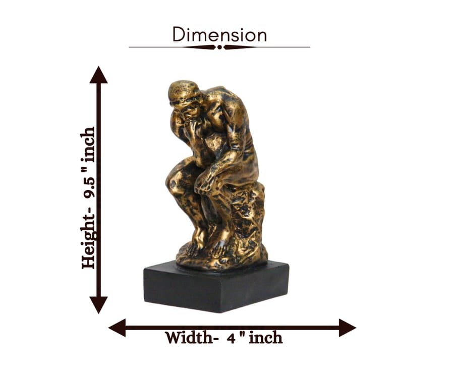Handicraft Resin Golden Antique Man Statue for home decor Corporate Gifts, Wedding Gifts photo 2
