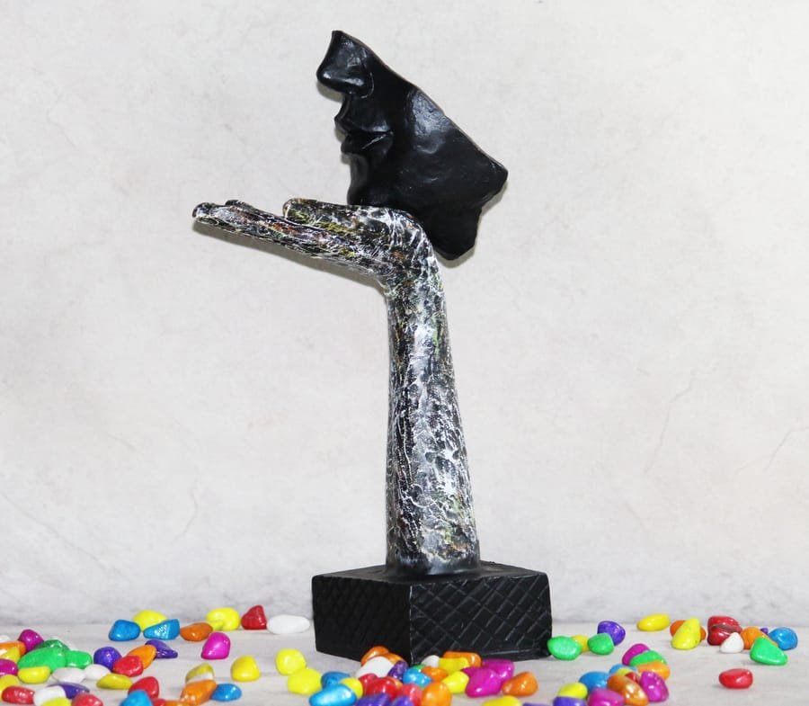 Handicraft Resin Silver Antique Lady Face Mask Showpiece Corporate Gifts, Wedding Gifts photo 2