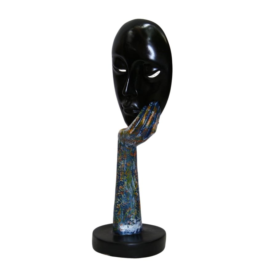 Handicraft Resin Black Antique Lady Face Mask Showpiece for home decor Corporate Gifts,Wedding Gifts photo 3