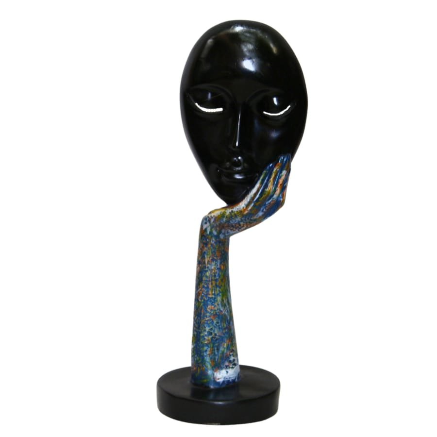 Handicraft Resin Black Antique Lady Face Mask Showpiece for home decor Corporate Gifts,Wedding Gifts photo 4