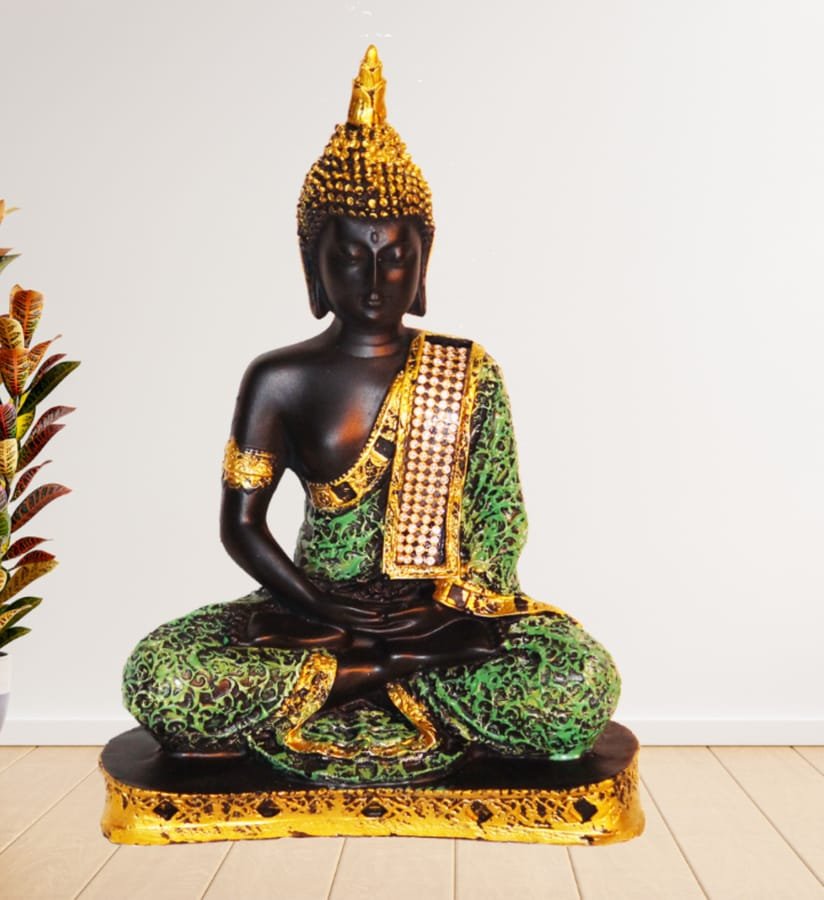 SMD GREEN Multicolor Showpiece Statue for table decor In Polyresin,Set Content Statue Manufacturer