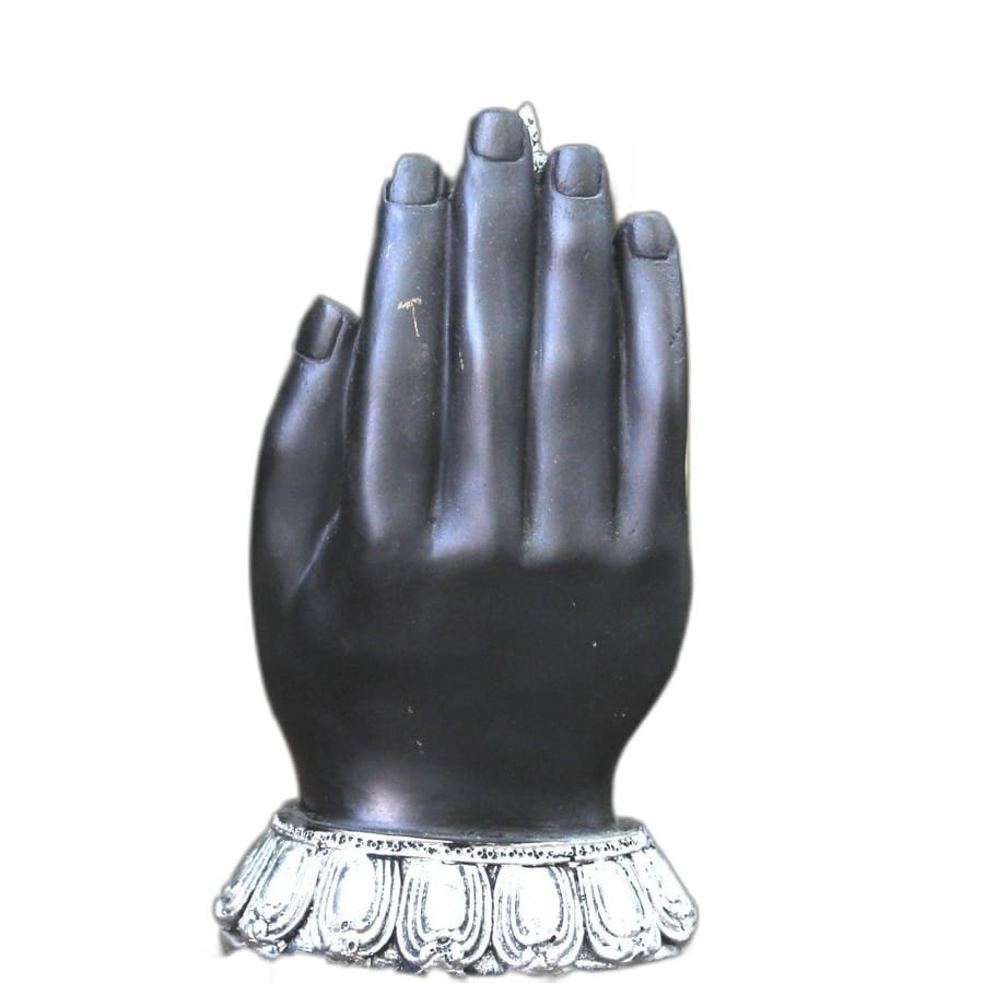 Handicraft Resin Black & Silver Antique Hand Buddha Statue for home decor photo 3