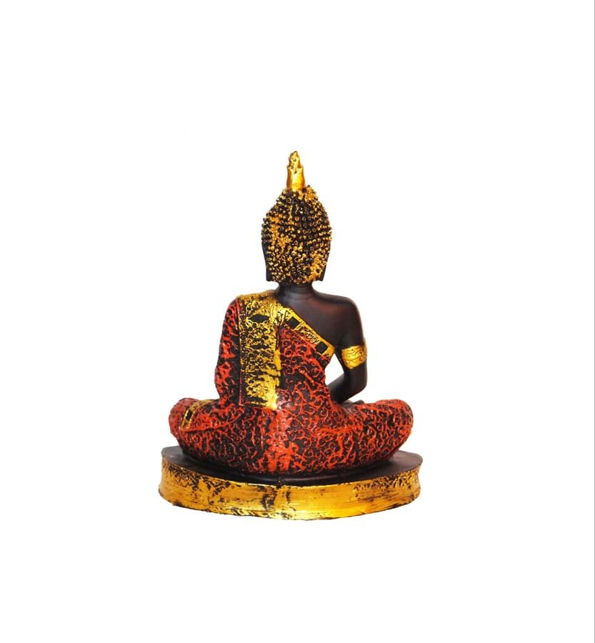 Red Meditation Buddha Statue photo 5