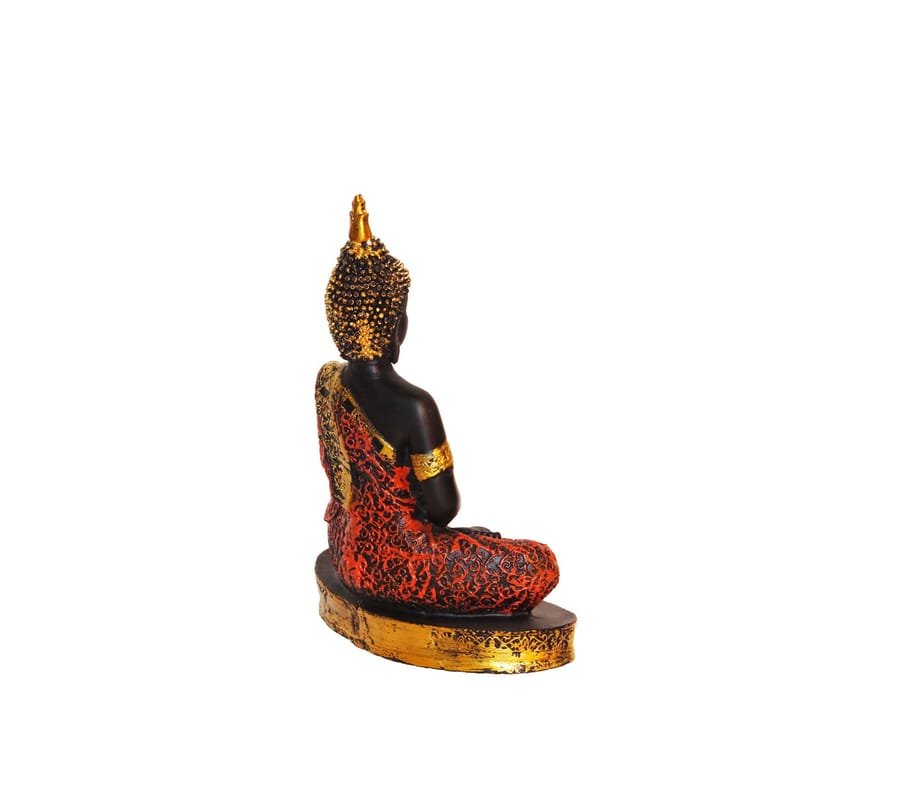 Red Meditation Buddha Statue photo 6