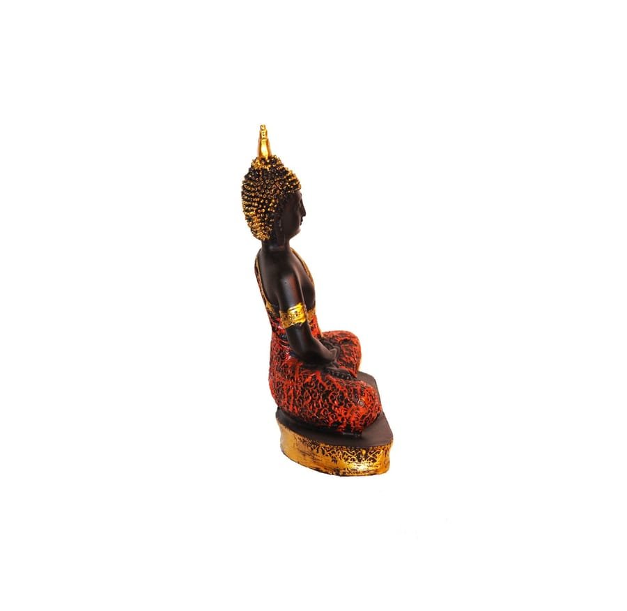 Red Meditation Buddha Statue photo 7