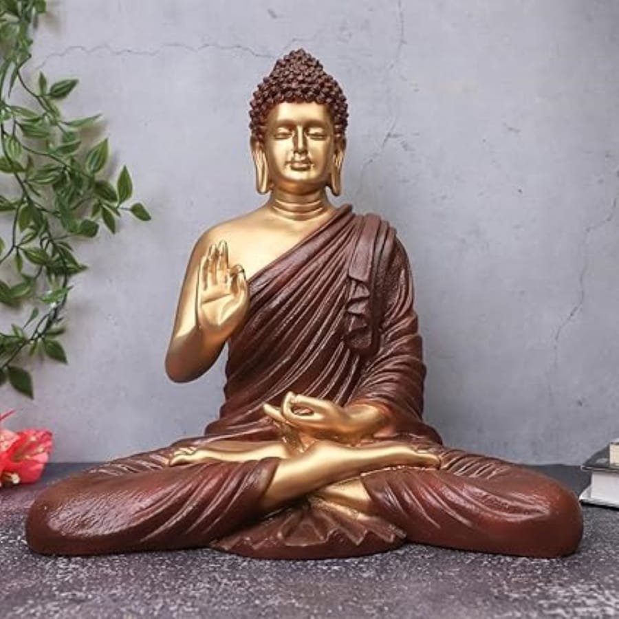 SMD Light Brown Resin Buddha Statue