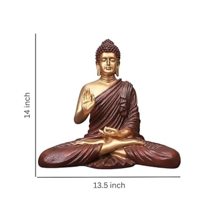 SMD Light Brown Resin Buddha Statue photo 2