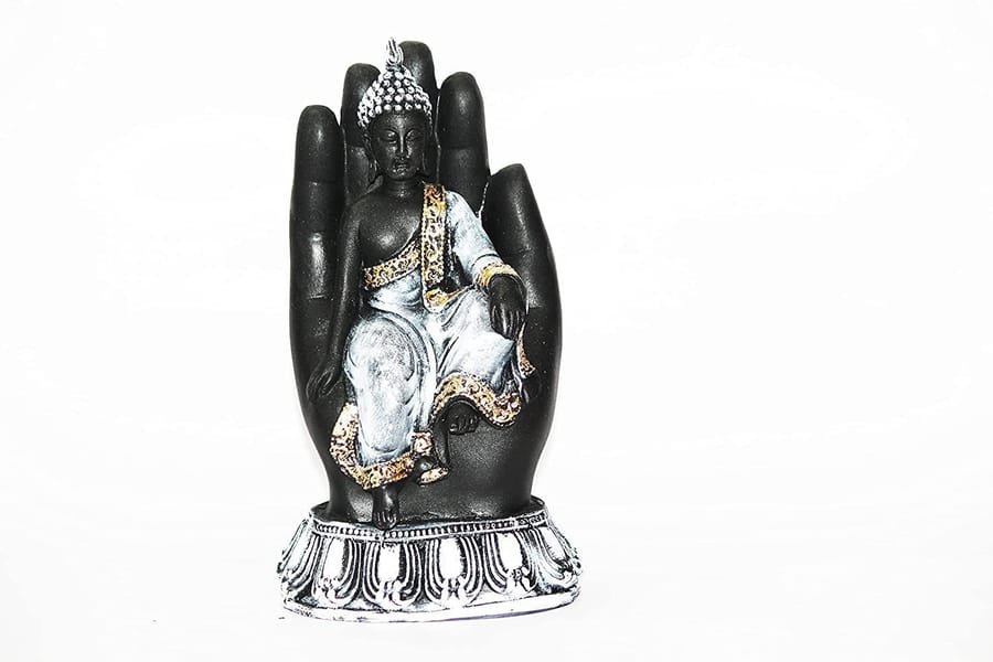 Palm Buddha Polyresin Showpiece photo 2