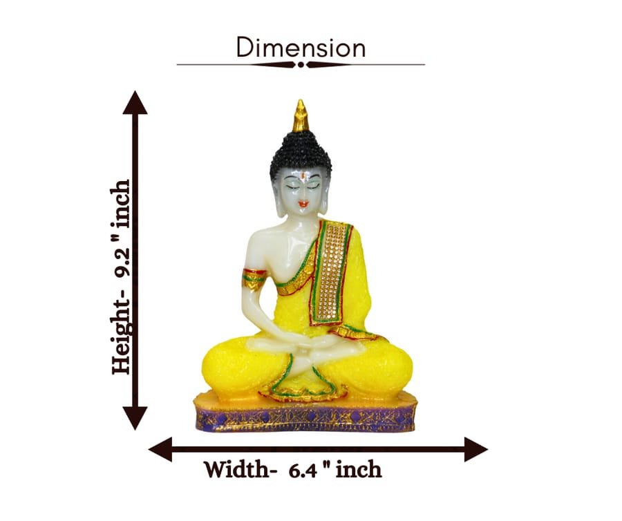 Sitting Buddha Resin Showpiece photo 2
