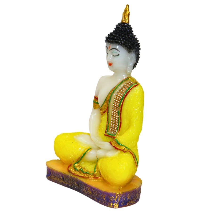 Sitting Buddha Resin Showpiece photo 3