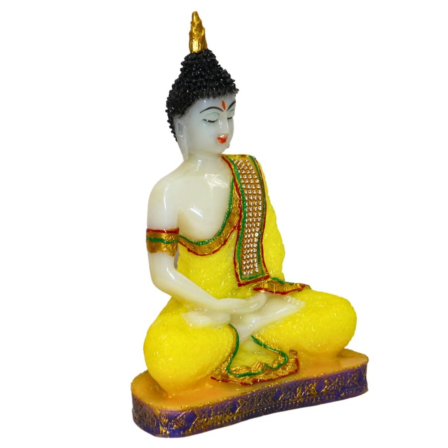 Sitting Buddha Resin Showpiece photo 5