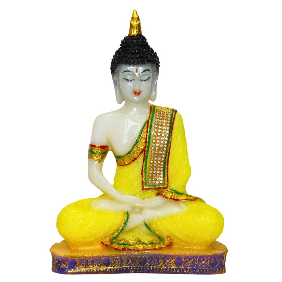 Sitting Buddha Resin Showpiece photo 6