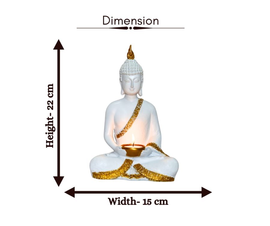 Resin Buddha with Diya Statue Corporate Gifts, Wedding Gifts photo 2