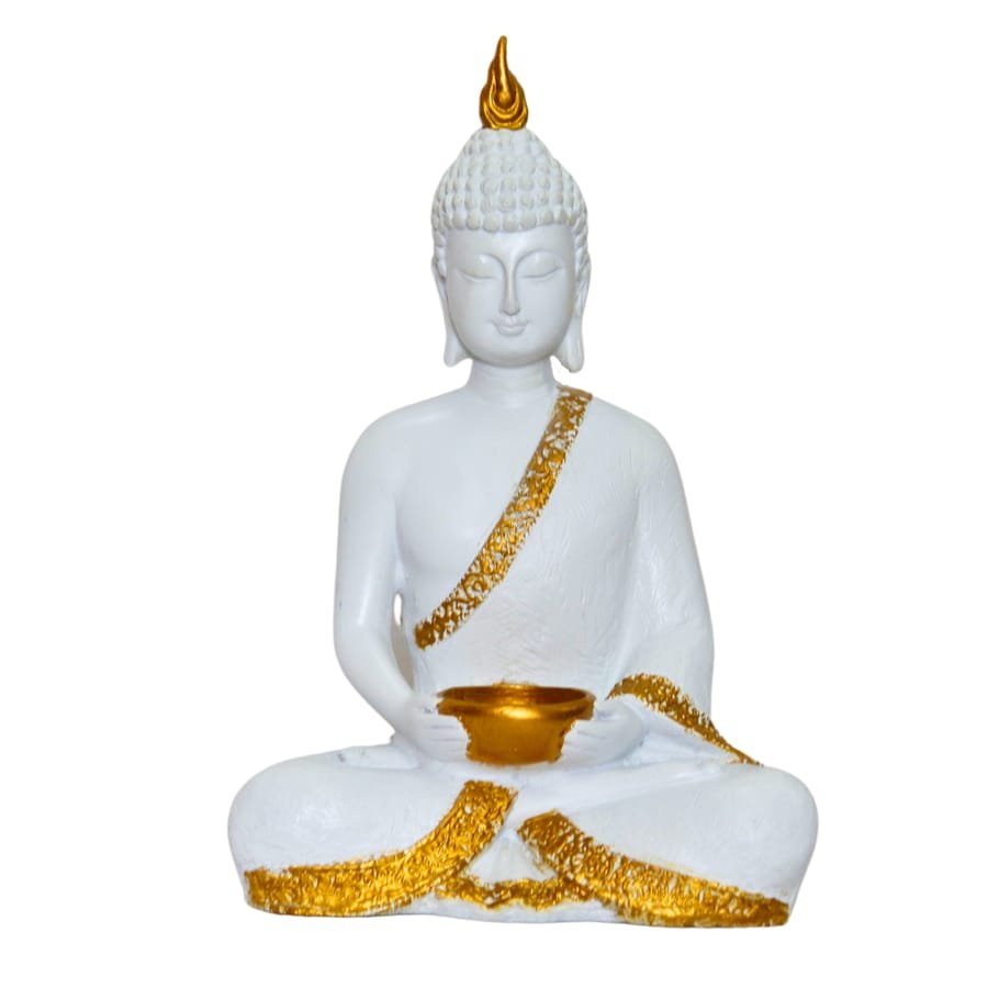 Resin Buddha with Diya Statue Corporate Gifts, Wedding Gifts photo 3