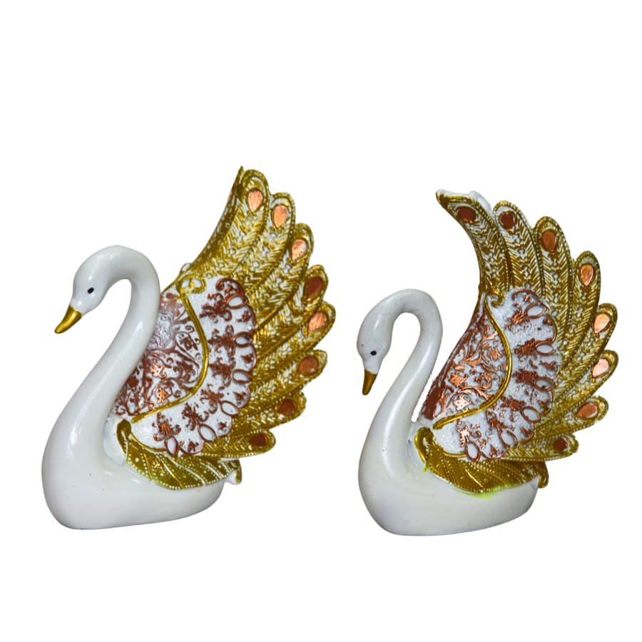 Swan/Duck Pair Showpiece Statue for table decor In Polyresin, Manufacturer And Wholesaler photo 3