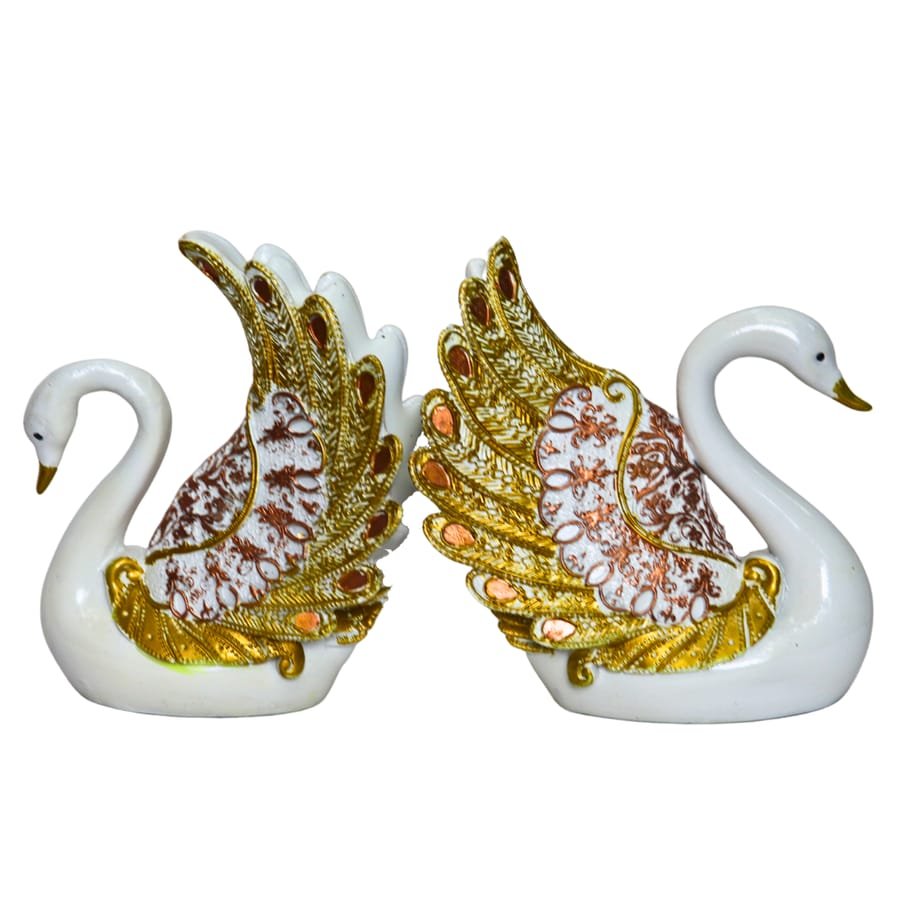 Swan/Duck Pair Showpiece Statue for table decor In Polyresin, Manufacturer And Wholesaler photo 7