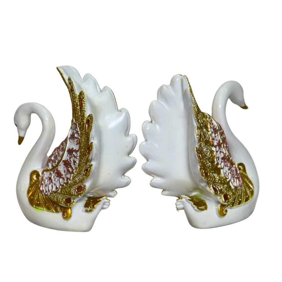 Swan/Duck Pair Showpiece Statue for table decor In Polyresin, Manufacturer And Wholesaler photo 8