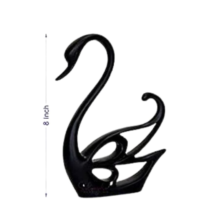 Swan Joda Black Polyresin Showpiece For Home Decor, Manufacturer And Wholesaler photo 3