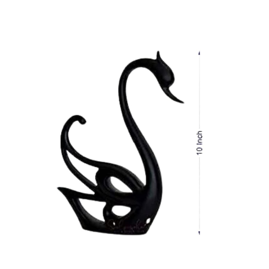 Swan Joda Black Polyresin Showpiece For Home Decor, Manufacturer And Wholesaler photo 4