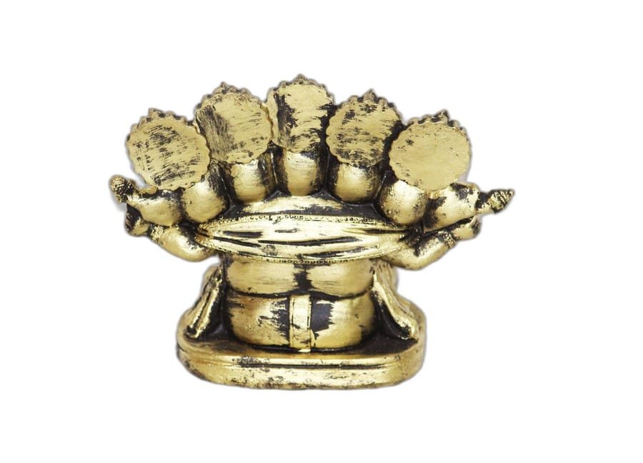 Golden Punchmukhi Ganesh Idol Statue Manufacturer Corporate Gifts, Wedding Gifts photo 3